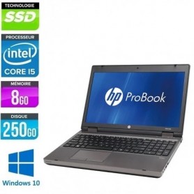HP Probook 6570b Core i5 8Go 256Go SSD LED 15.6'' + PRISE SERIE  Windows 10 Pro 64Bits GARANTIE 2 ANS