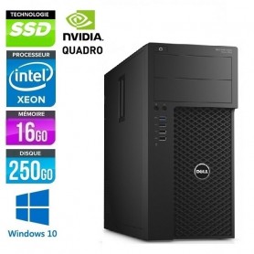 DELL Precision T3620 Intel Quad Core i5-6600 16Go Ram 512Go SSD NVidia P2000 Windows 10 ou 11 Pro 64 GARANTIE 2 ANS