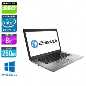 Probook 850 G2 Core i7 8Go Ram 256Go SSD LED 15.6''  Windows 10 Pro 64Bits GARANTIE 2 ANS