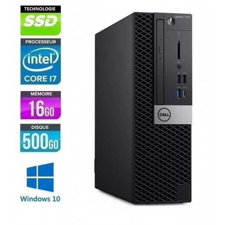 DELL Optiplex 7070 SFF Huit Cores I7-9700 16Go Ram 512Go NVme Windows 10 Pro 64 GARANTIE 2ANS