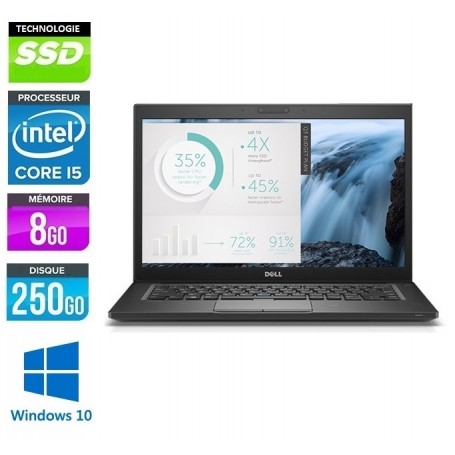 Dell - Ordinateur portable Latitude 7490 i5-8ème 8Go 256SSD 14 Tactile  win10Pro Avec Sacoche - Reconditionné