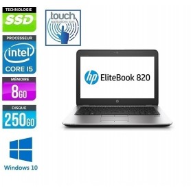 HP Elitebook 820 G4 Core i5 8Go Ram 256Go SSD LED 12.5'' Tactile Windows 10 Pro 64 GARANTIE 1 AN