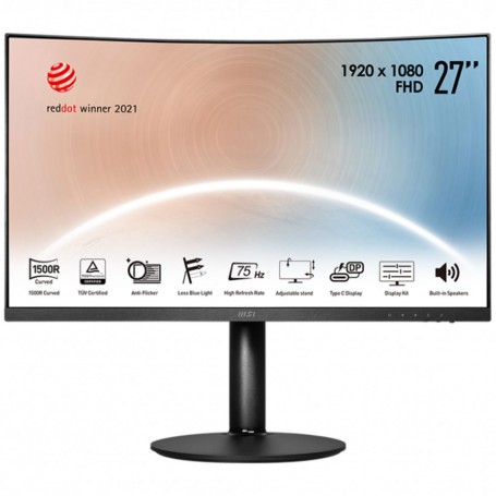 MSI Écran LED 27" Modern MD271CP - Incurvé Full HD (1080p) - Garantie 3 Ans Constructeur