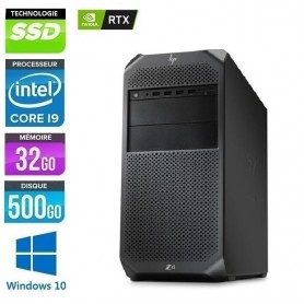 HP Z4 G4 Dix Core i9-10900X 32Go Ram1To SSD NVidia Quadro P5000 Windows 10ou 11 Pro 64 GARANTIE 2 ANS