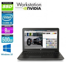 HP ZBook 15 G2 Core i5 8Go Ram 500Go SSD LED 15.6'' FULL HD Quadro K1000M Windows 10 Pro 64Bits GARANTIE 2 ANS