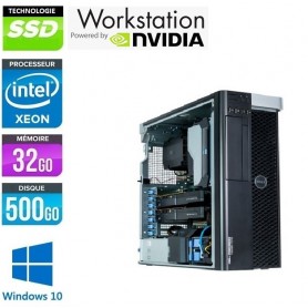 Precision T7810 Bi-Xeon Six Core 32Go Ram 512Go SSD Quadro M4000 Windows 10 Pro 64Bits GARANTIE 2 ANS