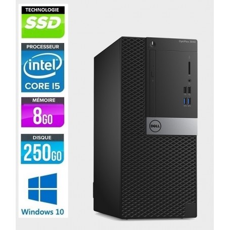 DELL DELL Optiplex 3040 Quad Core i5 8Go 500Go HDD Windows 10 Pro 64 GARANTIE 2 ANS