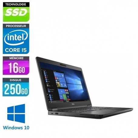 Latitude E5490 Core i5 8e Génération LED 14'' 8Go Ram 256Go SSD Windows 10 Pro 64 - GARANTIE 2 ANS