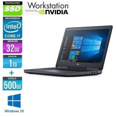 DELL Precision 7720 Quad core i7 32Go 1To SSD + 512Go SSD NVidia P3000 LED 17'' FHD Windows 10 ou 11 Pro 64 GARANTIE 2 ANS