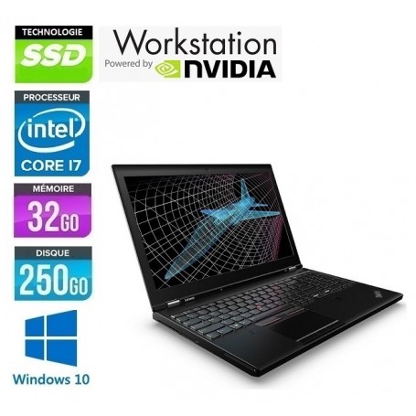 PC Lenovo ThinkPad P51 15,6 i7 Gen 6 16Go RAM 480Go SSD Windows 10  [Reconditionné : 499€ !] 