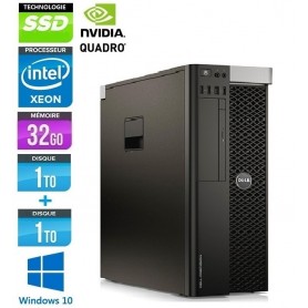 DELL Precision T5810 Xeon Six Core E5-1650v4 32Go 1To SSD NVidia M4000 Windows 10 Pro 64 GARANTIE 2 ANS