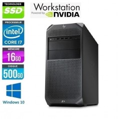 HP Z2 G4  Six Core i7 16Go Ram 512Go M2 NVMe SSD  Nvidia P2000 Windows 10 Pro 64 GARANTIE 2 ANS