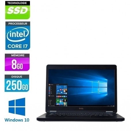 DELL Latitude E5450 Core i5-5300u LED 14'' 8Go Ram 250Go HDD Windows 10 Pro 64 GARANTIE 2 ANS