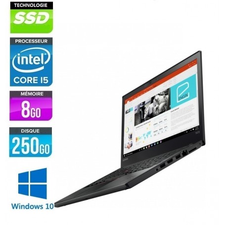 LENOVO ThinkPad T470s LED 14" Full HD Core i5-7300u 8Go 256Go SSD Windows 10 Pro 64  Garantie 2 Ans