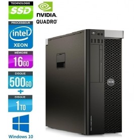 DELL Precision T5810 Xeon Quad Core 16Go Ram 512Go SSD + 1To HDD NVidia Quadro M4000 Windows 10 ou 11 Pro 64 GARANTIE 2 ANS