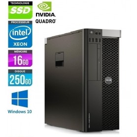 DELL Precision T5810 Xeon Quad Core E5-1630v3 16Go Ram 256Go SSD NVidia Quadro M2000 Windows 10 ou 11 Pro 64 GARANTIE 2 ANS