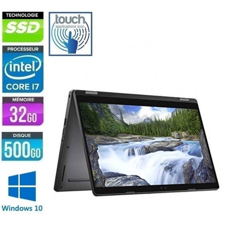 DELL Latitude E7400 (2 en 1) Quad Core i7-8665u 16Go 512Go SSD LED 14' 'Full HD Tactile Win 10 Pro 64 GARANTIE 2 ANS