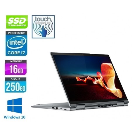 LENOVO Thinkpad X1 Yoga 2 en 1 Core i7-8650 LED 14'' Full HD Tactile 16Go Ram 256Go SSD NVMe Windows 10 Pro 64 GARANTIE 2 ANS