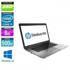 Elitebook 850 G3 Core i7 8Go Ram 512Go SSD LED 15.6''  Windows 10 Pro 64Bits GARANTIE 2 ANS
