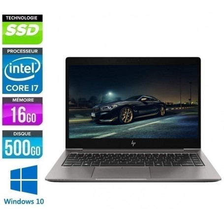 HP ZBook 14u G6 Quad Core i7-8650u 16Go Ram 512Go SSD LED 15.6'' Full HD AMD WX3200 Windows 10 ou 11 Pro 64 GARANTIE 2 ANS