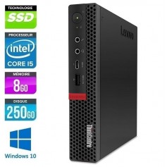 LENOVO Thinkcentre M700 Micro Quad Core i5 8Go Ram 256Go SSD Windows 10 ou 11 Pro 64 GARANTIE 2 ANS