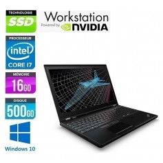 P50 Quad Core i7 LED 15.6'' 16Go Ram 256Go SSD NVidia M2000m Windows 10 Pro 64Bits GARANTIE 2 ANS