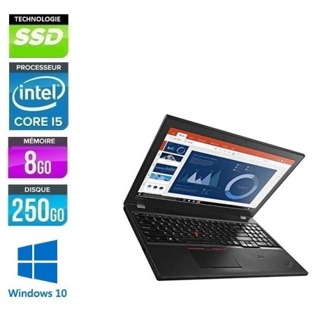 LENOVO ThinkPad T580  LED 15"Full HD Core i5-7200 16Go 256Go SSD Windows 10 ou 11 Pro 64Bits GARANTIE 2 ANS
