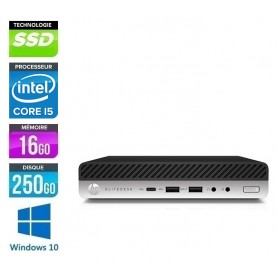 HP 800 G4 Micro Quad Core i5 16Go Ram 256Go SSD Windows 10 ou 11 Pro 64 GARANTIE 2 ANS