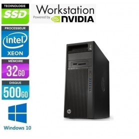 HP Z440 Quad Core Xeon 3.5GHz 32Go Ram 512Go SSD Vidéo NVidia K2200 Windows 10 ou 11 Pro 64 GARANTIE 2 ANS
