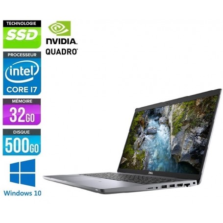 DELL Precision 7520 Quad Core i7 2.9GHz 16Go Ram 256Go SSD LED 15.6'' NVidia M1200m Windows 10 Pro 64 GARANTIE 2 ANS