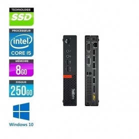 LENOVO Thinkcentre M710q Micro Quad Core i5 8Go Ram 256Go SSD Windows 10 ou 11 Pro 64 GARANTIE 2 ANS