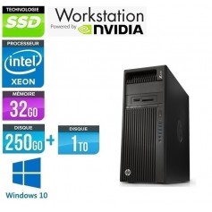 HP Z440 Six Core Xeon 3.6GHz 32Go Ram 256Go SSD + 1To HDD Vidéo NVidia M4000 Windows 10 ou 11 Pro 64 GARANTIE 2 ANS