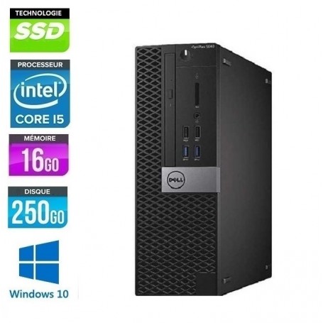 DELL Optiplex 5050 SFF Quad Core i5 16Go 256Go SSD Windows 10 Pro 64Bits GARANTIE 2 ANS