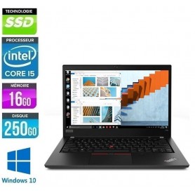 LENOVO ThinkPad T480  Quad Core i5 16Go 256Go SSD LED 14" Full HD Windows 10 ou 11 Pro 64 GARANTIE 2 ANS
