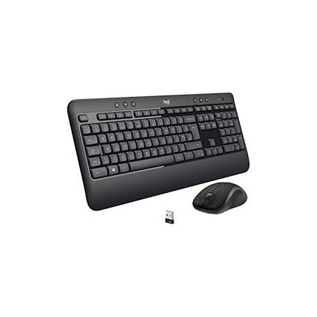 CLAVIER + SOURIS SANS FIL NOIR EX110