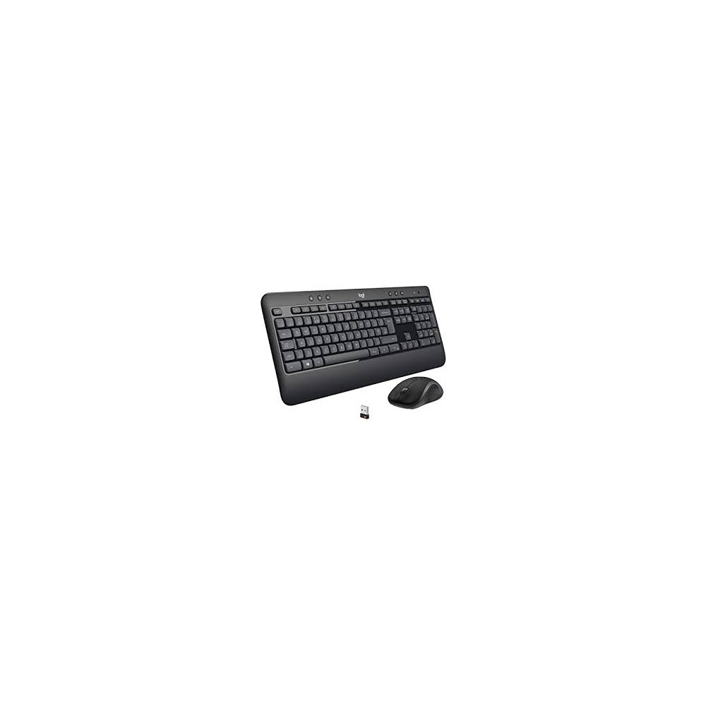 CLAVIER COMPACT + SOURIS SANS FIL NOIR MK235 - Matériel Informatique  Occasion / SOREPI