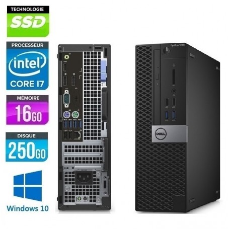 Optiplex 7040 SFF Quad Core i7 8Go 256Go NVMe Windows 10 ou 11 Pro 64 GARANTIE 2 ANS