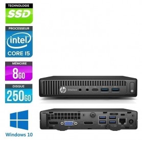 HP 800 G2 Micro Quad Core i5 8Go 256Go NVMe Windows 10 ou 11 Pro 64 GARANTIE 2 ANS