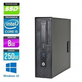 HP Elitdesk 800 G2 SFF Core i5 8Go Ram 256Go NVMe + 256Go SSD Windows 10ou11 Pro 64 GARANTIE 2 ANS