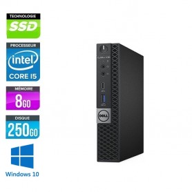 Optiplex 7050 SFF Quad Core I5 8Go Ram 250Go SSD Windows 10 Pro 64Bits GARANTIE 2ANS