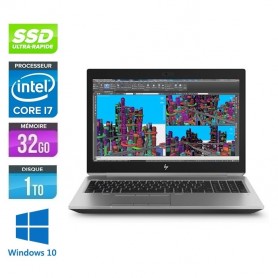 HP Zbook 15 G6 Six Core i7 32Go Ram 1To SSD 15.6'' LED FULL HD Nvidia Quadro T1000 Windows 10 ou 11 Pro 64 GARANTIE 2 ANS
