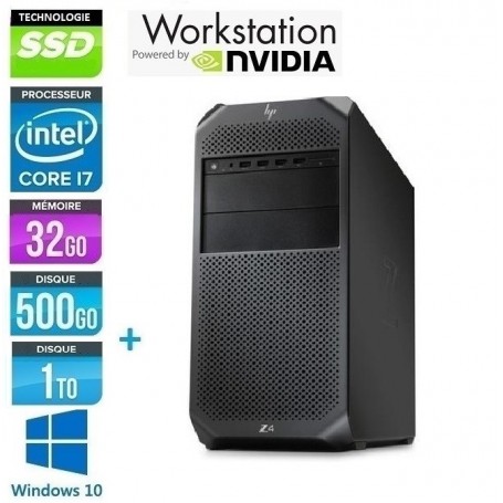 HP Z2 G4 Huit Core i7-9700 32Go Ram 256Go NVMe + 2x 2To HDD Quadro RTX4000 Windows 10 ou 11 Pro 64 GARANTIE 2 ANS