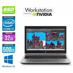 HP Zbook 15 G5 Six Core i7-8850H 32Go Ram 512Go NVMe 15.6'' LED Nvidia Quadro P1000m Windows 10 ou 11 Pro 64 GARANTIE 2 ANS