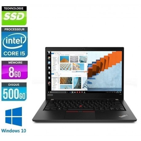 LENOVO ThinkPad T490 Quad Core i5 8Go 512Go NVMe LED 14"Full HD Windows 10 ou 11 Pro 64Bits GARANTIE 2 ANS