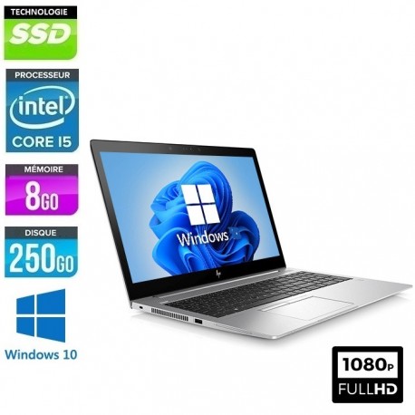 HP Elitebook 850 G6 Quad Core i5 8Go Ram 256Go NVMe LED 15.6'' FULL HD Windows 10 ou 11 Pro 64Bits GARANTIE 2 ANS