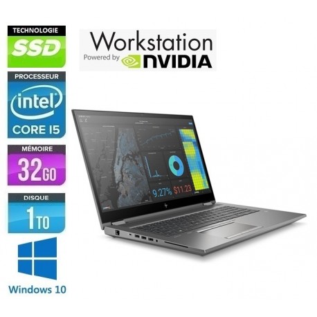ZBOOK 17 G3 Quad Core i7 16Go Ram 256Go SSD + 1To HDD LED 17.3'' Windows 10 Pro 64Bits GARANTIE CONSTRUCTEUR 01 2021