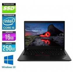 LENOVO ThinkPad T14 Gen1 Quad Core i5 10e Génération 16Go 256Go NVMe LED 14"Full HD Windows 10 ou 11 Pro 64Bits GARANTIE 2 ANS