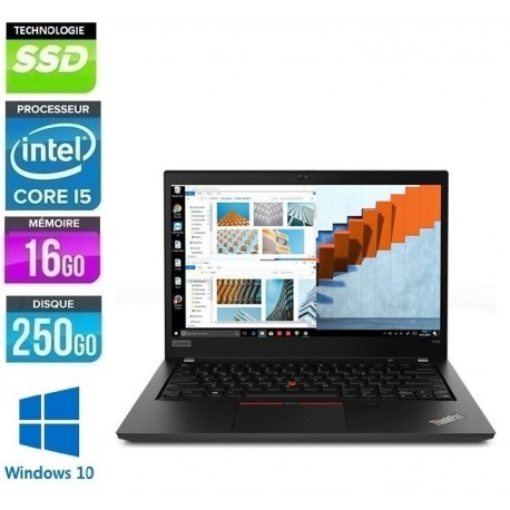 LENOVO ThinkPad T490 Quad Core i5 16Go 256Go NVMe LED 14"Full HD Windows 10 ou 11 Pro 64Bits GARANTIE 2 ANS