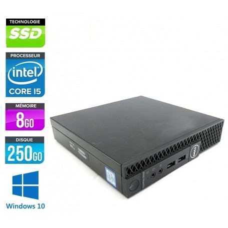 DELL Optiplex 3050 Micro Quad Cores i5-7500T 8Go 256Go SSD Windows 10 Pro 64 GARANTIE 2 ANS