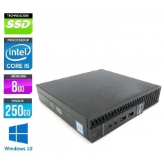 DELL Optiplex 3050 Micro Quad Cores i5-7500T 8Go 256Go SSD Windows 10 Pro 64Bits GARANTIE 2 ANS
